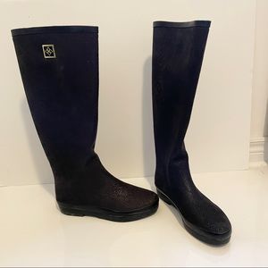 Luxury weatherproof Dav snake-pattern black boot